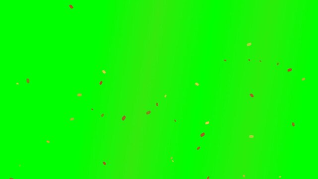 Falling Autumn Leaves Background Animation, Amber Foliage Loop, Seamless Loop Green Screen