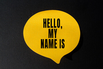 Hello, my name is text concept photo © Emre Akkoyun