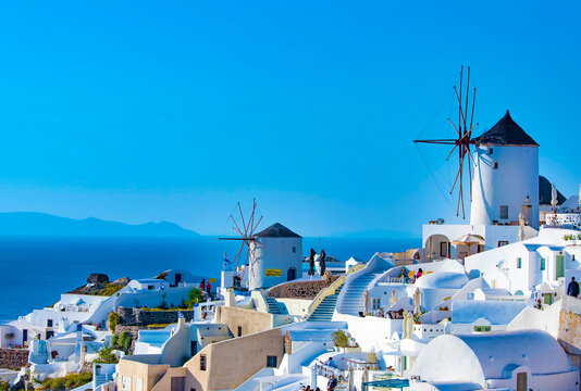 Travel holiday concept photo. Santorini island / Greece