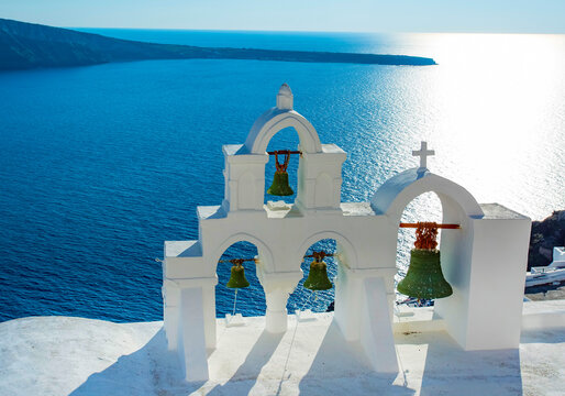 Travel holiday concept photo. Santorini island / Greece