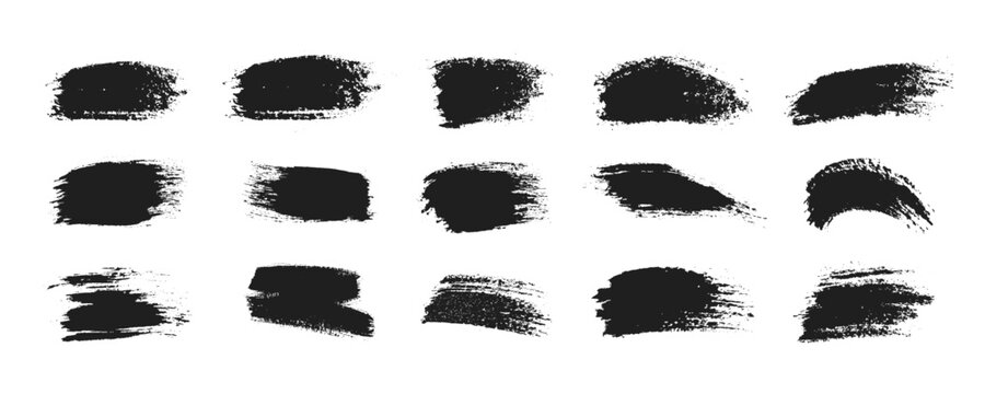 Bold grunge paint mark with textured edges and ink traces.
