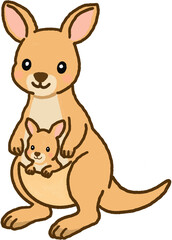 Kangaroo Illustration © 정원 조