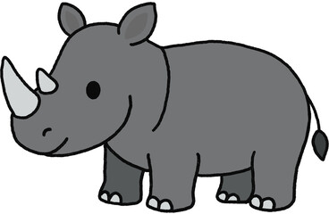 Rhinoceros Illustration © 정원 조