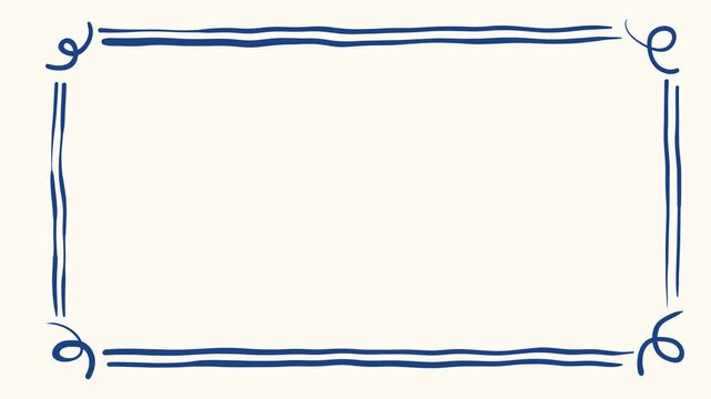 sketchy blank vintage border frame hand drawing scribble animation stop motion