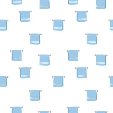 Blue Towel Seamless Pattern