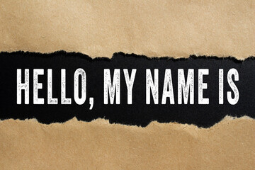 Hello, my name is text concept photo © Emre Akkoyun