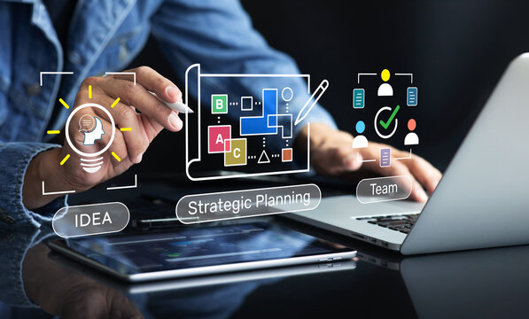 Creative concepts for new bussiness with structure of strategy and plan.