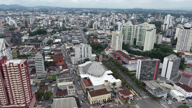 Vista A&eacute;rea da cidade de Joinville, Santa Catarina, Brasil. 