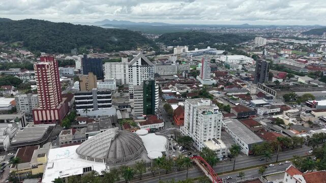 Vista A&eacute;rea da cidade de Joinville, Santa Catarina, Brasil. 