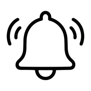 Ringing bell notification icon for alert system news and subscription updates