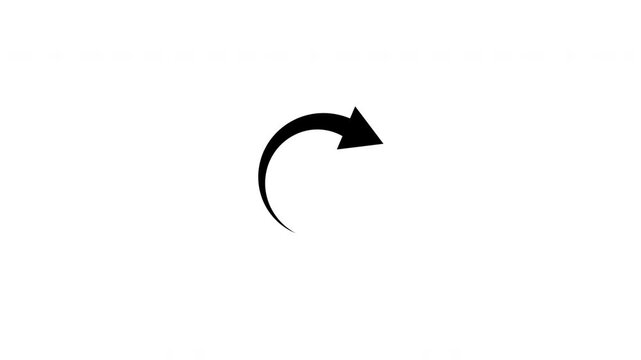 Circle arrow refresh and reload icon animation with loading progress on transparent background with Alpha channel, 4K VIDEO