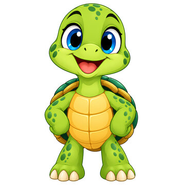 Young turtle 2, isolated on white background