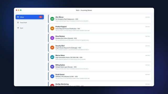Digital Email Notification Inbox Overload Concept