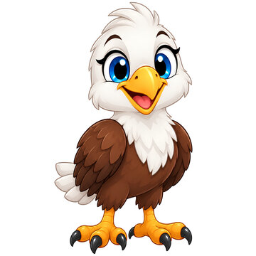 Young eagle 1, isolated on white background