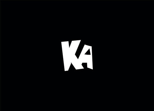 KA creative initial logo design and letter logo design 