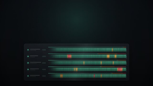 Service Uptime Status Bars System Health Dashboard Seamless Loop