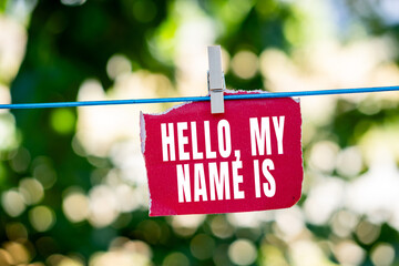 Hello, my name is text concept photo © Emre Akkoyun