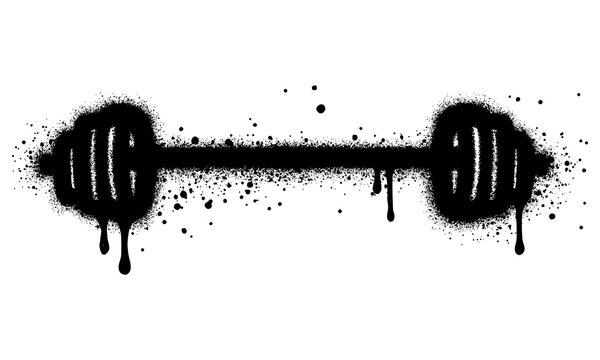 Spray Painted Graffiti weightlifting
Sprayed isolated with a white background.