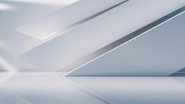White layered architectural abstract interior background with modern geometry