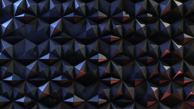 Dark 3D geometric pattern abstract background with repeating shapes