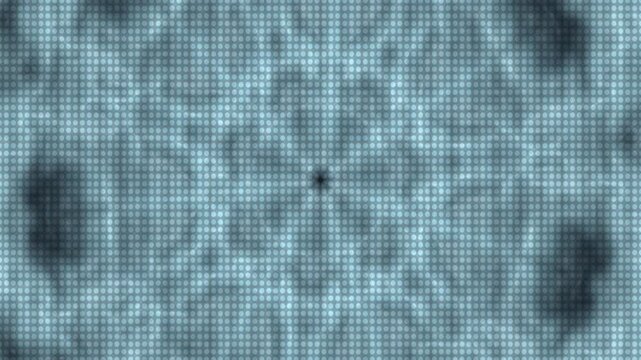 Abstract digital grid pattern with soft blue light glowing effect and mysterious dark atmosphere