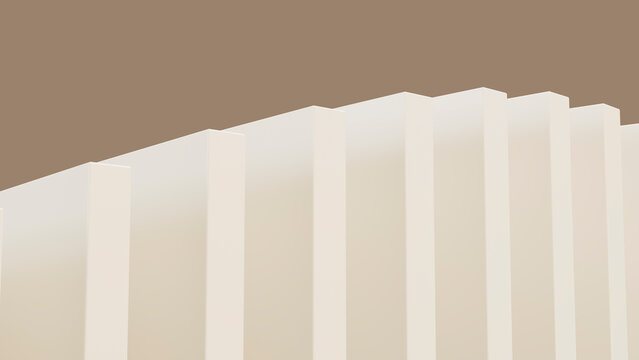Modern architectural white panels with geometric vertical design