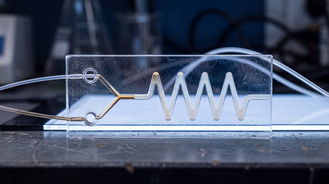 Microfluidic mixing chip for mRNA lipid nanoparticle synthesis on a laboratory workbench
