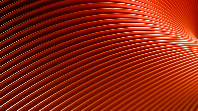 Abstract orange wave pattern with smooth flowing curves