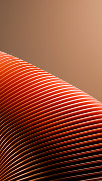 Abstract orange curved wave pattern illustration