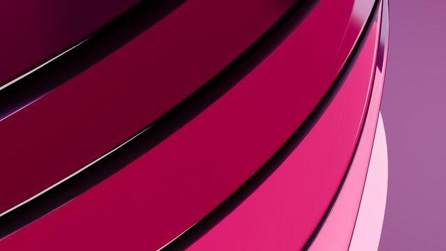 Abstract curved overlapping layers