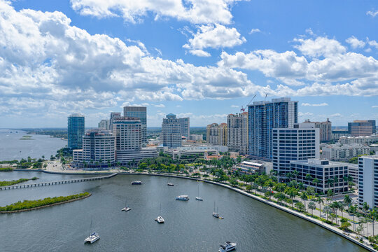 aerial view of West Palm Beach downtown