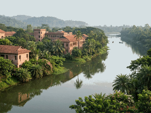 Riverside university campus landscape