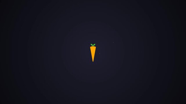 Small carrot icons repeating in a grid pattern on dark background