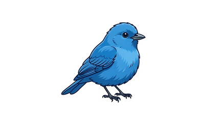 Fototapeta premium Blue Bird Vector Illustration Isolated
