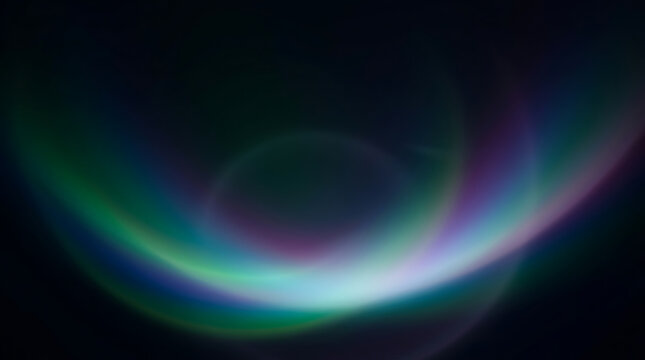 Abstract neon light arc glowing on a dark background for modern