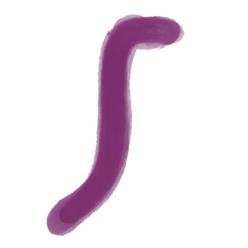Gouache-style integral symbol with a hand-painted appearance