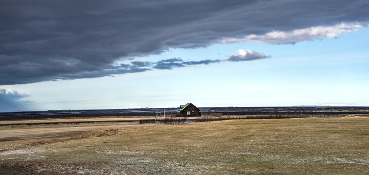 Small detached house, solitude, South Iceland, Iceland