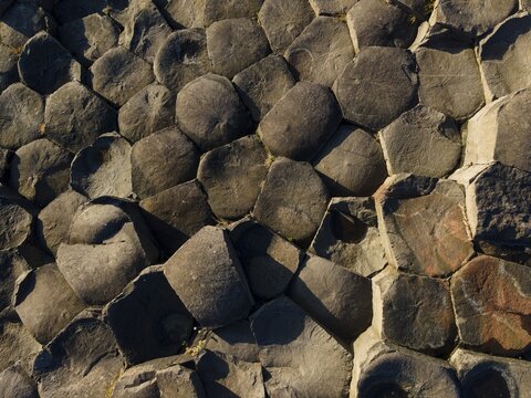 Basalt formations, K&aacute;lfshamarsv&iacute;k, Skagi Peninsula, Iceland