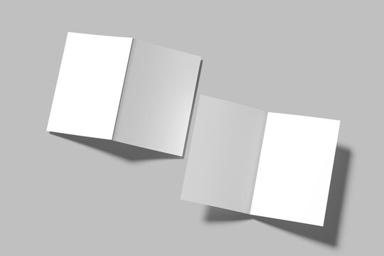 Realistic bifold mockup design blank