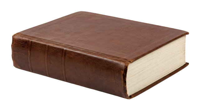 Elegant vintage brown leather-bound book showcasing bilingual communication hubs for global connectivity and cultural exchange