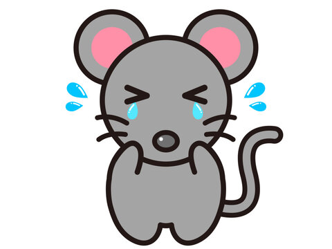 泣くネズミのベクターイラスト素材