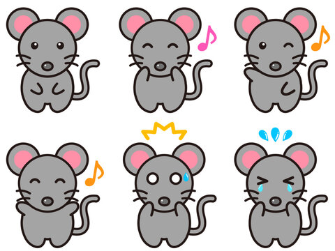 ネズミのベクターイラスト素材セット
