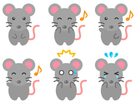 ネズミのベクターイラスト素材セット4