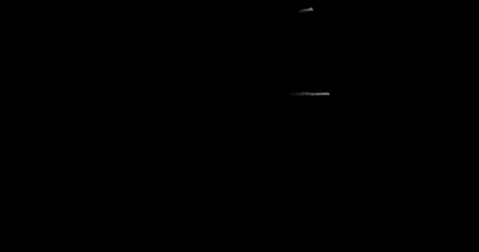 Hand-drawn white chalk movie clapperboard animation snapping shut on a black background. Cinematic slate doodle overlay for video editing