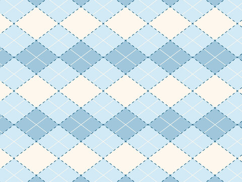 Seamless light blue argyle pattern background