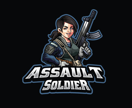 Female Assault Soldier Mascot