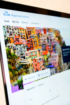Mexico city, mexico, 05 04 2026, klm royal dutch airlines website showing flight booking page