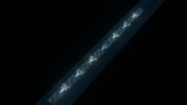 Flow data digital network technology AI bg able to loop endless 4k