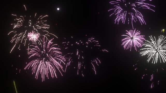 HD Realistic Firework Display Sparks Overlay