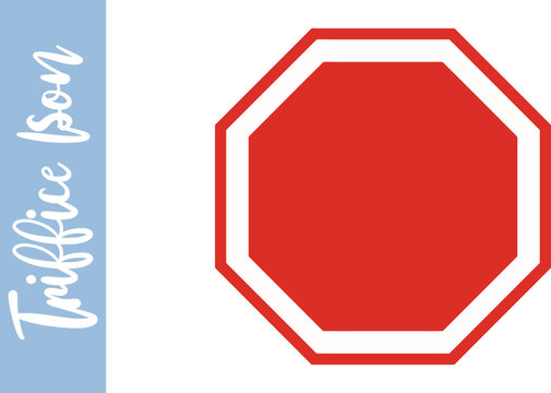Red octagon stop sign icon isolated on a white background